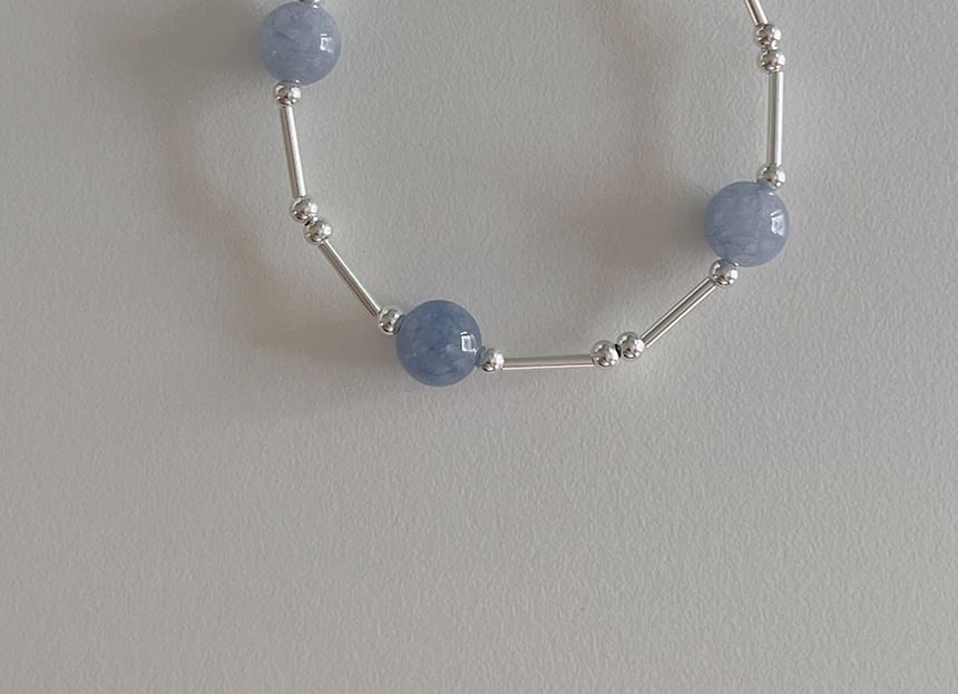 Sterling Gemstone Silver Bracelet Beaded FashionChic