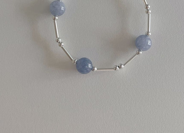 Sterling Gemstone Silver Bracelet Beaded FashionChic