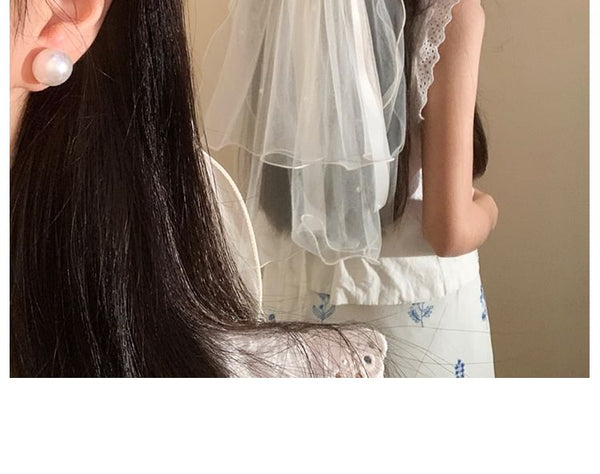 Bow Hair Mesh Veil Clip FashionChic