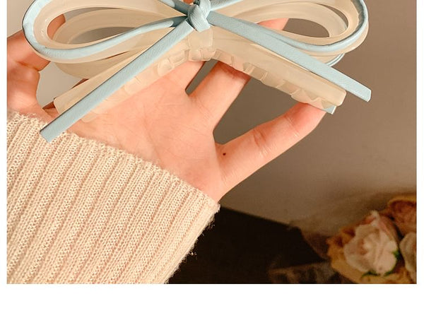 Faux Claw Bow Hair Leather FashionChic