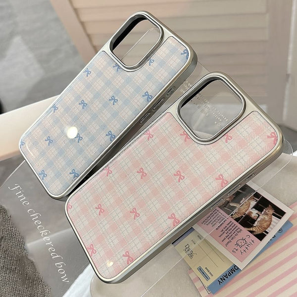 Bow Case Plaid Phone FashionChic
