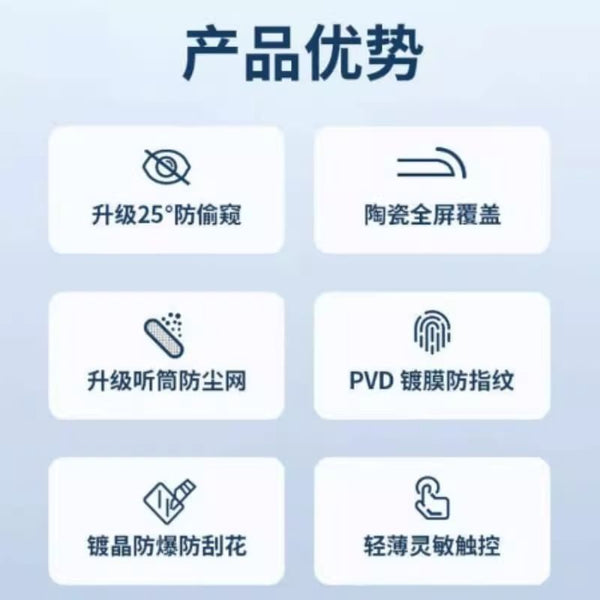 / Tempered Film Protector Privacy Clear 2: Glass Screen of Set FashionChic