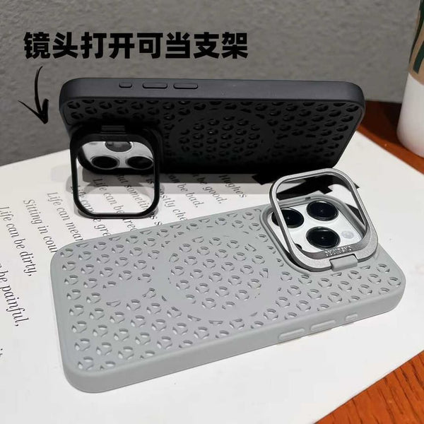 Case Phone Perforated (Compatible Magnetic with Plain MagSafe) FashionChic