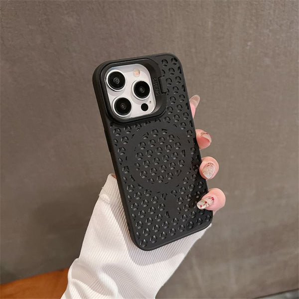 Case Phone Perforated (Compatible Magnetic with Plain MagSafe) FashionChic