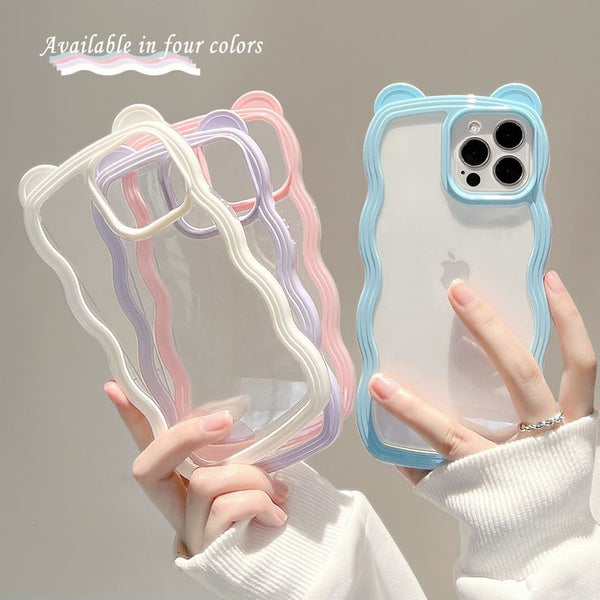 Case Transparent Bear Ear iPhone FashionChic