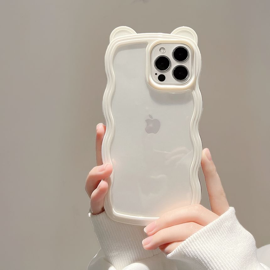Case Transparent Bear Ear iPhone FashionChic