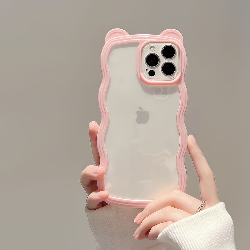 Case Transparent Bear Ear iPhone FashionChic