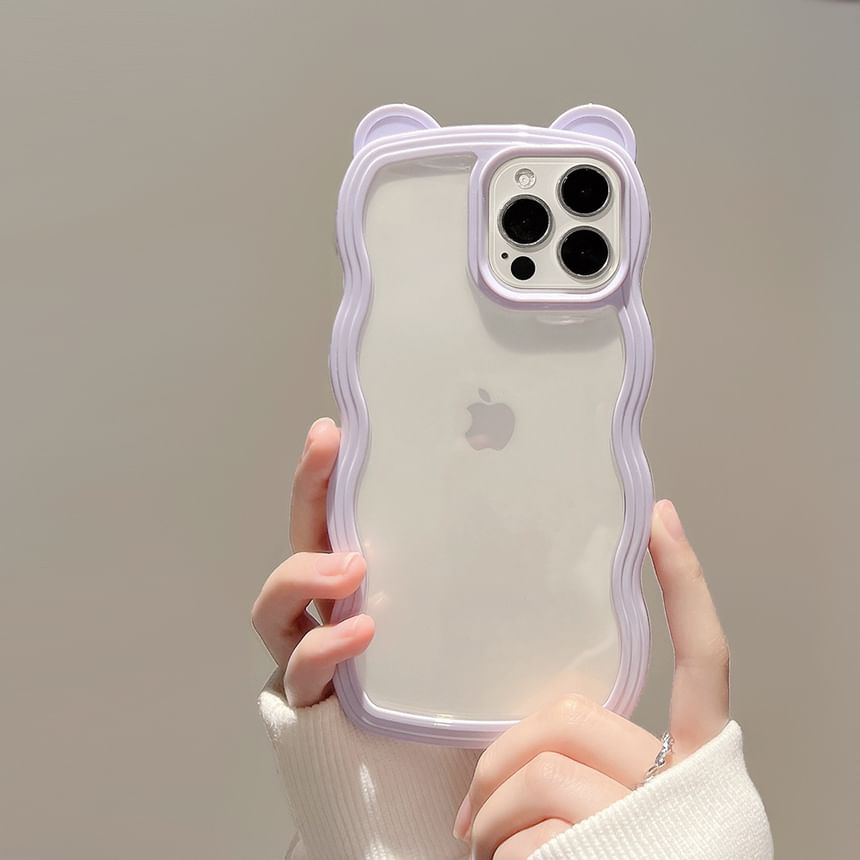 Case Transparent Bear Ear iPhone FashionChic