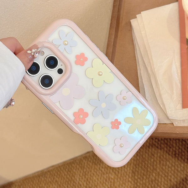 Sticker + Set: Case Faux Pearl iPhone Floral Print FashionChic
