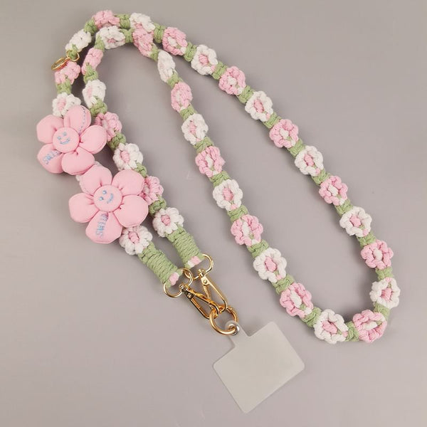 Flower Lanyard with Phone Pad FashionChic