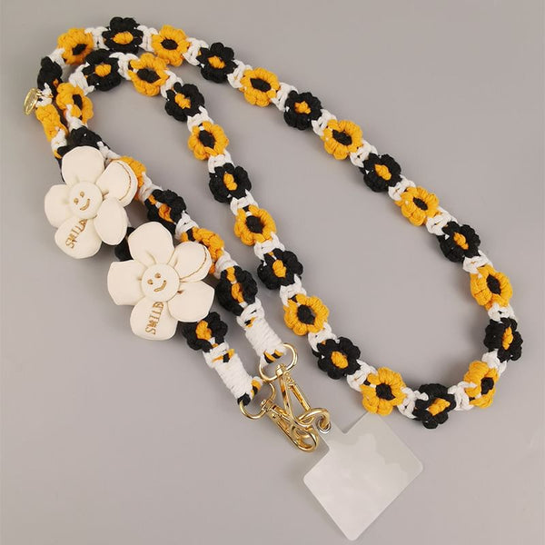 Flower Lanyard with Phone Pad FashionChic
