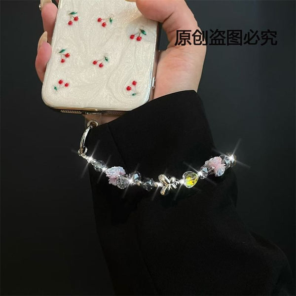 Phone Flower with Pad Lanyard FashionChic