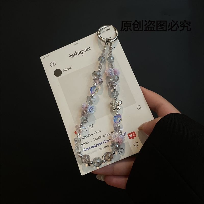 Phone Flower with Pad Lanyard FashionChic