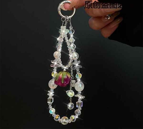 Lanyard with Beaded Phone Pad FashionChic