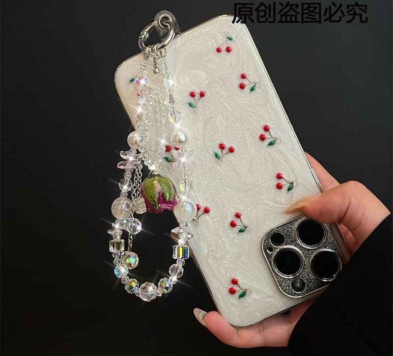 Lanyard with Beaded Phone Pad FashionChic
