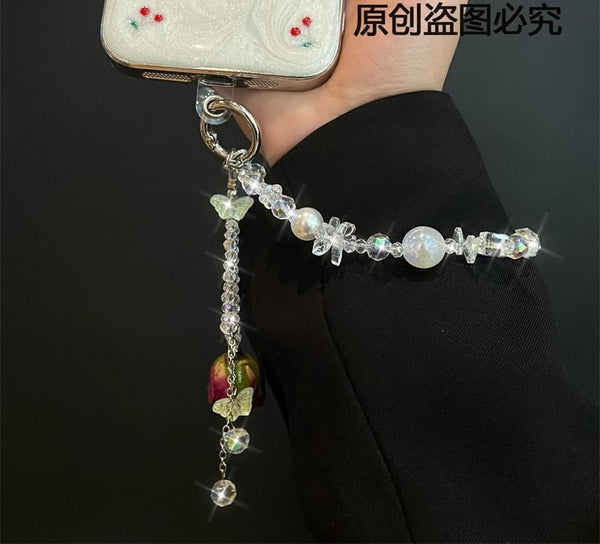 Lanyard with Beaded Phone Pad FashionChic