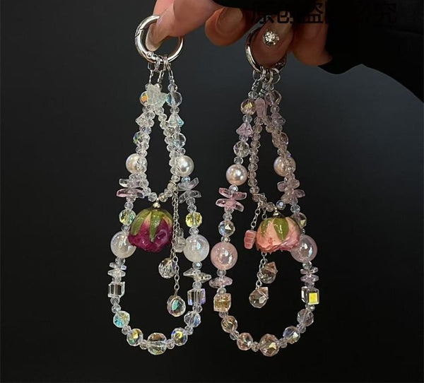 Lanyard with Beaded Phone Pad FashionChic