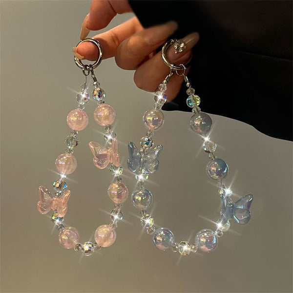 Beaded Butterfly Phone Lanyard FashionChic