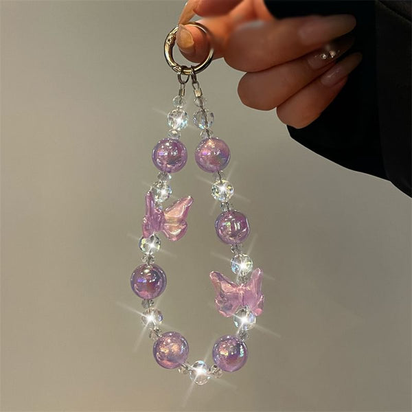 Beaded Butterfly Phone Lanyard FashionChic