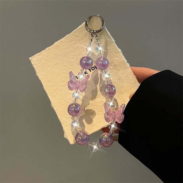 Beaded Butterfly Phone Lanyard FashionChic
