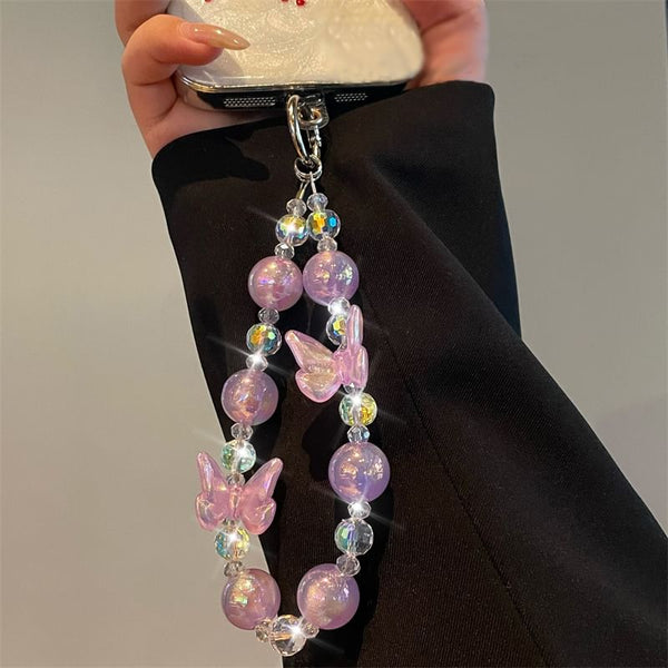 Beaded Butterfly Phone Lanyard FashionChic