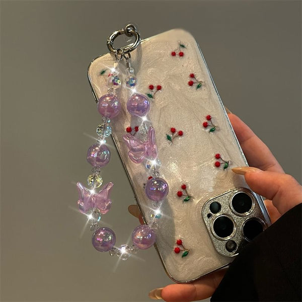 Beaded Butterfly Phone Lanyard FashionChic
