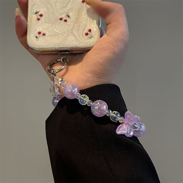 Beaded Butterfly Phone Lanyard FashionChic