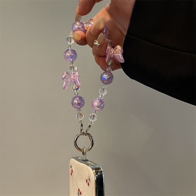 Beaded Butterfly Phone Lanyard FashionChic