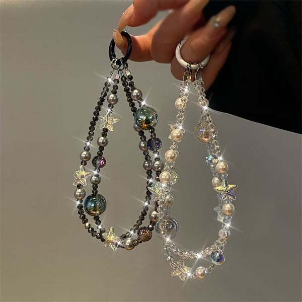 Star Faux Lanyard Pearl Phone FashionChic