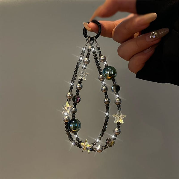 Star Faux Lanyard Pearl Phone FashionChic