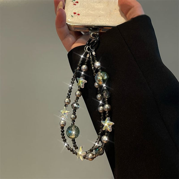 Star Faux Lanyard Pearl Phone FashionChic