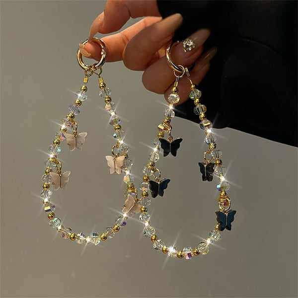 Butterfly Lanyard Beaded Phone FashionChic