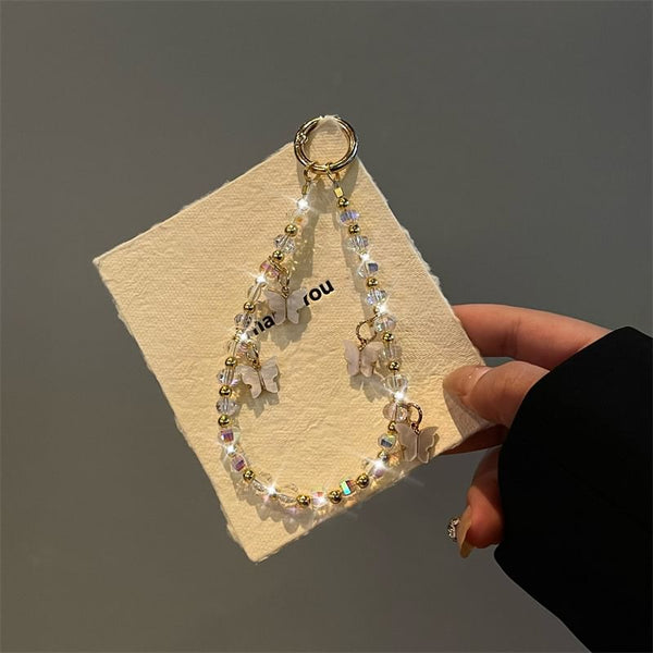 Butterfly Lanyard Beaded Phone FashionChic