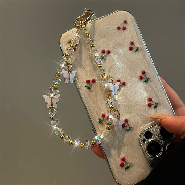 Butterfly Lanyard Beaded Phone FashionChic
