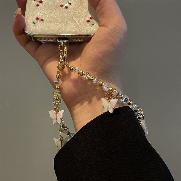 Butterfly Lanyard Beaded Phone FashionChic