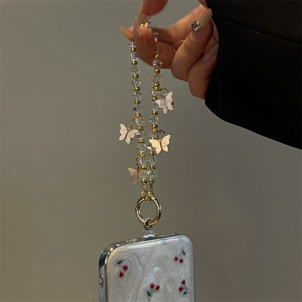 Butterfly Lanyard Beaded Phone FashionChic