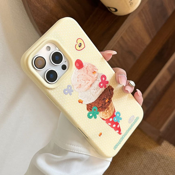 Cream Case Print Phone Ice FashionChic