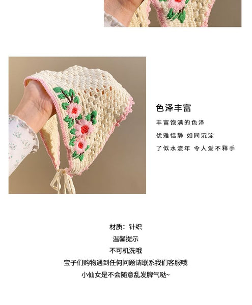 Band Head Floral Knit FashionChic