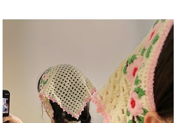 Band Head Floral Knit FashionChic