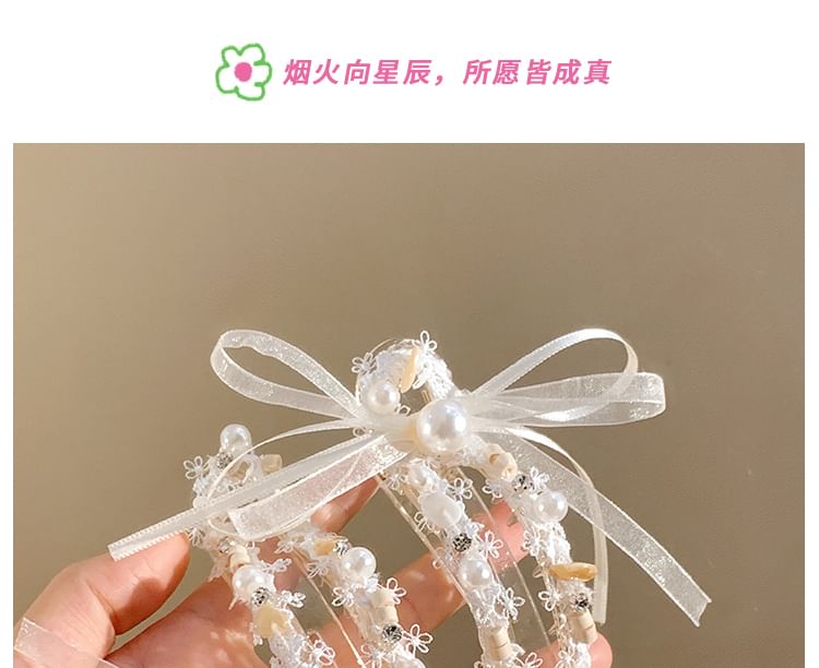 Clip Bow Pearl Hair Faux FashionChic