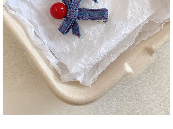 Bow Denim Set Clip Hair FashionChic