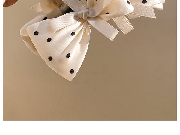 Hair Claw Dotted Bow FashionChic