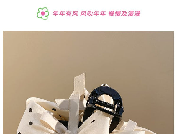 Hair Claw Dotted Bow FashionChic