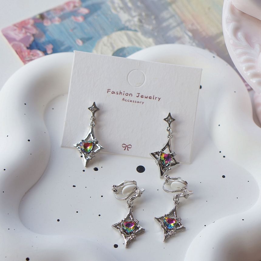 On Gemstone / Dangle Clip Earring FashionChic