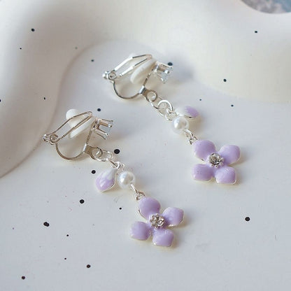 Clip Floral Dangle On / Earring FashionChic