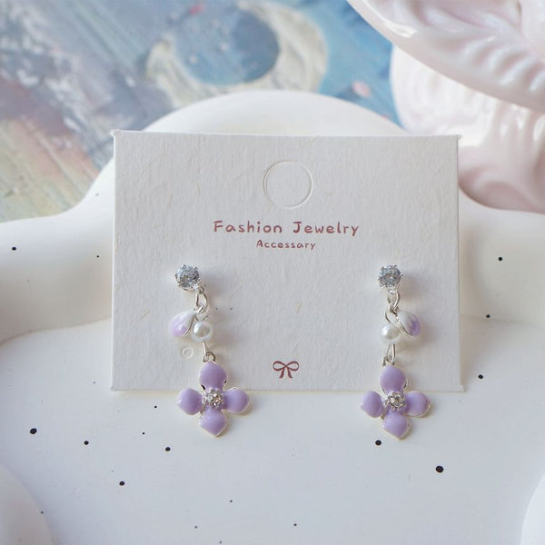 Clip Floral Dangle On / Earring FashionChic