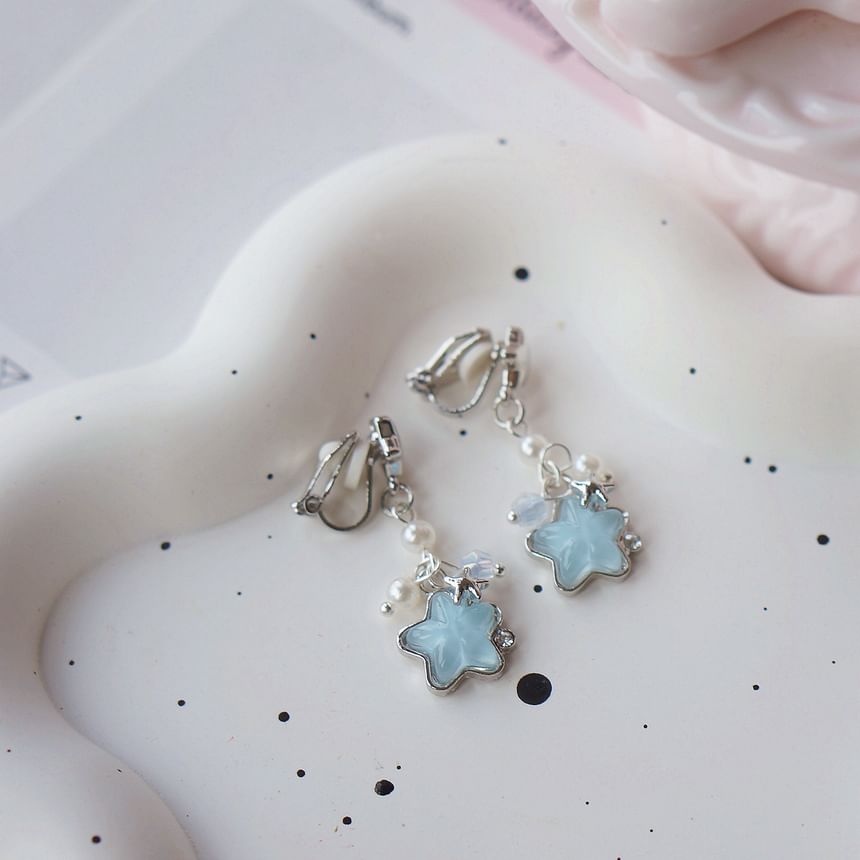 / On Earring Star Dangle Clip FashionChic
