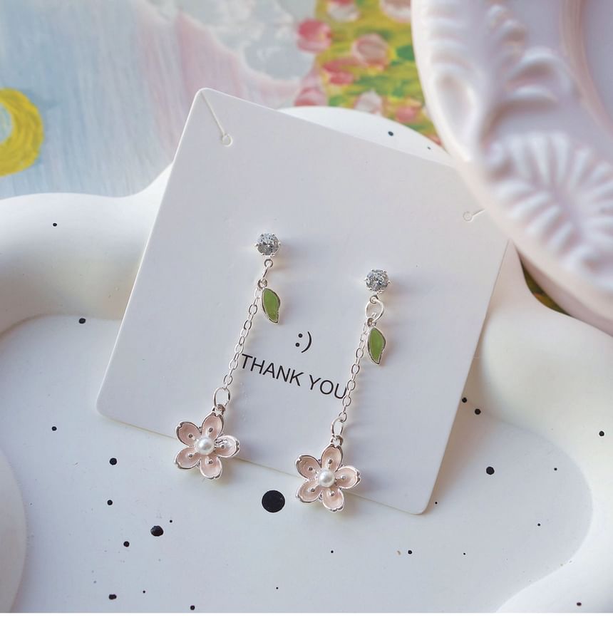 Earring Set On Dangle Floral / Clip FashionChic