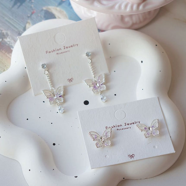 / Earring Dangle Clip Butterfly On FashionChic