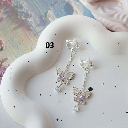 / Earring Dangle Clip Butterfly On FashionChic